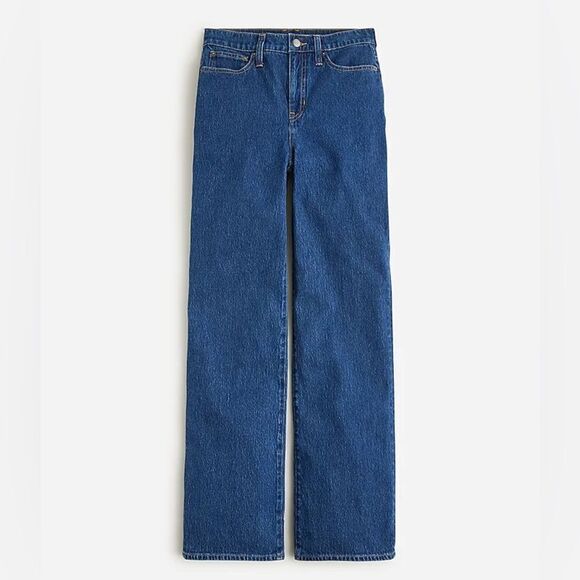 J.Crew NWT Full-length slim wide-leg jean in Brick Lane wash 28 - Picture 2 of 15